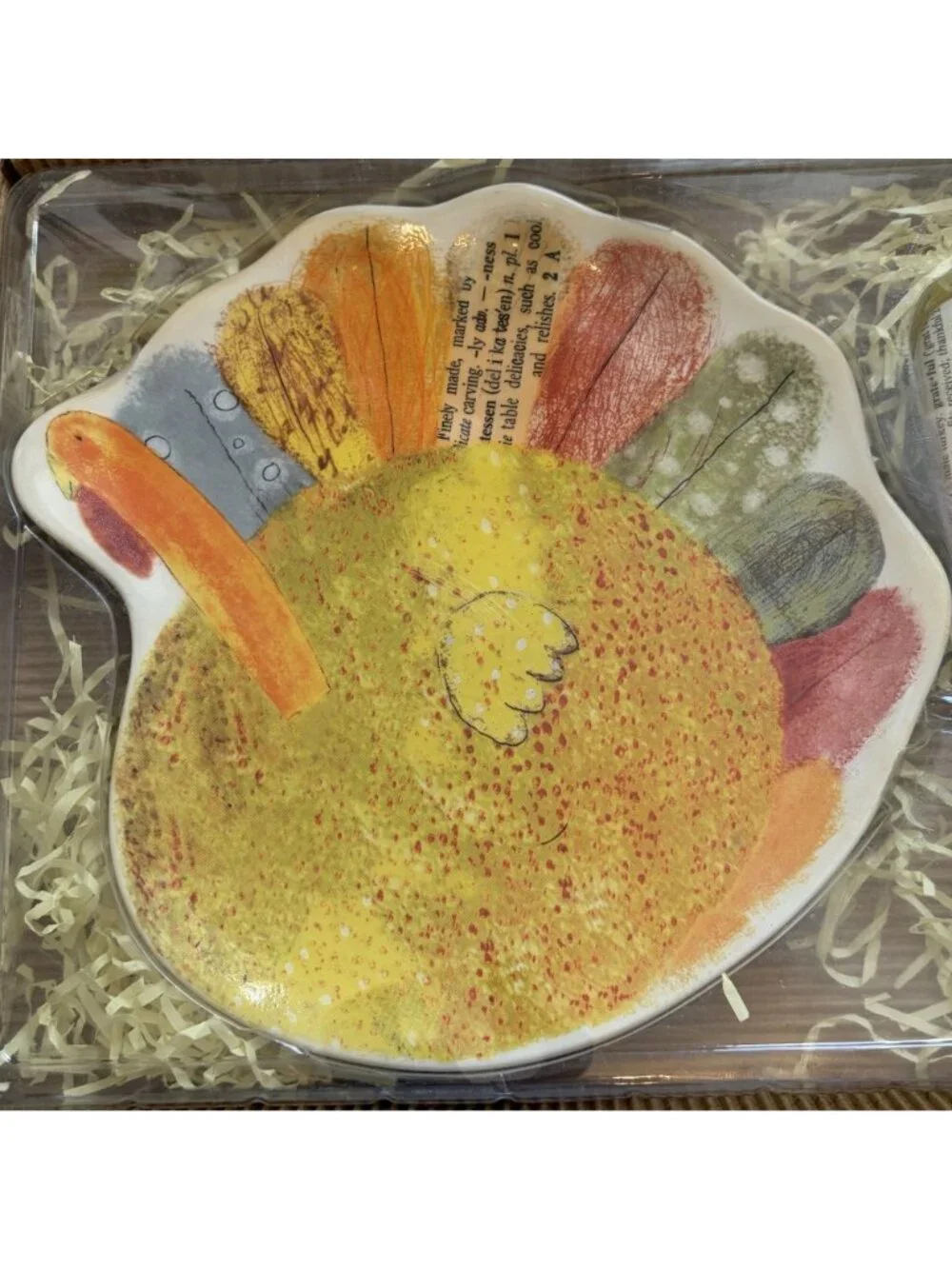 Hallmark Thanksgiving Turkey Serving Dish Spreader Set Ceramic NEW Fall Colors